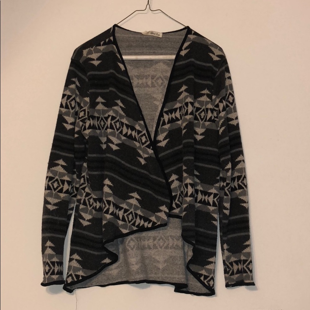 Aztec print cardigan